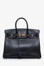 Hermès 2002 Black Box Leather Birkin 35 GHW