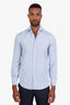 Brunello Cucinelli Blue Striped Cotton Button-Up Shirt Size XS Mens