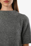 Judith & Charles Grey Wool Camel Hair Blend Short Sleeve Sweater Size S