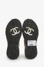 Pre-loved Chanel™ Pink Mesh Suede Calfskin CC Sneakers Size 37