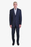 Etro Navy Blue Blazer Pants Suit Set Size 54 Mens