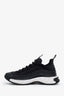 Pre-loved Chanel™ Black Suede Canvas Trim CC Logo Sneakers Size 36.5
