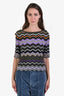 Ronny Kobo Green/Purple Quartz Knit Top Size L