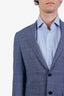 Canali Blue Plaid Wool Suit Size 31/31 Men's