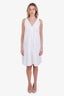Theory White Cotton Midi Dress Size 10