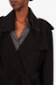 Norma Kamali Black Belted Trench Coat Size L