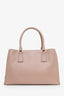 Prada Beige Saffiano Leather Small 'Galleria' Tote with Strap