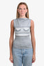 Acne Studios Blue Eyelash Tank Top Size M