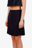 Pre-loved Chanel™ 97A Navy Wool Pleated Midi Skirt Size 42