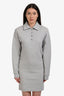 Frame Grey Cotton Collared Sweatshirt L/S Dress Size XS