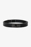 Hermès 2010 Limited Edition So Black Leather Double Buckle Kelly Belt Size 90