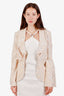 Chloe Nude Silk Jacquard Blazer Size 42