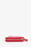 Prada Pink Saffiano Leather Zip Around Wallet