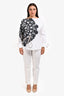 Etro White Cotton Blend Pants Size 48 Mens