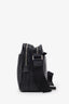 Prada Black Pebbled Leather Double Zip Square Crossbody Bag