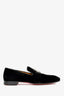 Christian Louboutin Black Velvet Crystal Detail Loafers Size 45 Mens