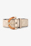 Gucci Cream Guccissima Leather/Bamboo Belt