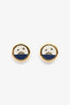 Hermès Gold Plated Metal Swift Celeste Stud Earrings