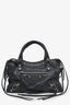 Balenciaga Grey Leather Le Mini City Bag with Strap