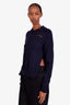 Maison Margiela Navy Destroyed Sweater Size S