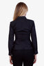 Louis Vuitton Black Cotton Cinched Button Up Blouse Size 36