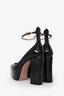 Valentino Black Patent Leather 'Tan-Go' Platform Heels Size 39