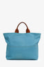 Miu Miu Vintage Blue Canvas Tote Bag