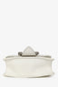 Miu Miu White Leather Embellished Buckle Lady Matelasse Shoulder Bag