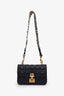 Christian Dior Navy Leather Addict Crossbody Bag with Canvas Strap
