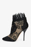 Jimmy Choo Black Lace Heeled Booties Size 38.5