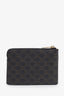 Celine Black/Brown Triomphe Canvas Coin Purse with Key Chain