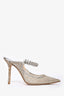 Jimmy Choo Silver Glitter Bing 100 Heels Size 36