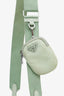 Prada Lime Green Re-Nylon Re-Edition 2005 Crossbody Bag with Strap & Pouch
