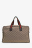 Gucci Beige Monogram Canvas Large Duffle Travel Bag