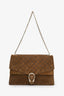 Gucci Brown Suede GG Debossed Large Dionysus Shoulder Bag