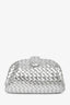 Bottega Veneta Silver Lauren 1980 Intrecciato Leather Shoulder Bag