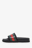 Gucci Black Web Accent Slides Size 11 Mens