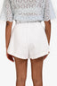 Zimmermann White Linen High Waisted Shorts Size 0