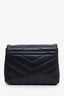 Saint Laurent Black Leather Toy LouLou Puffer Crossbody