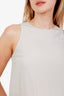 Brunello Cucinelli Taupe Silk Sleeveless Blouse Size M
