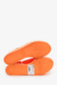 Loewe Orange Platform Jelly Sandals Size 39