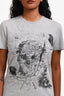 Alexander McQueen Grey Cotton Graphic T-Shirt Size XS