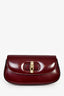 Gucci Maroon Leather 'Bamboo Night' Small Clutch on Chain