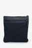 Burberry Navy Blue Canvas Leather Crossbody Bag