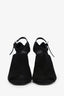 Prada Black Suede Peep-Toe Heels Size 36