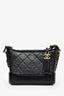 Pre-loved Chanel™ 2022+ Black Calfskin Leather Small Gabrielle Hobo Bag