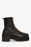 The Kooples Black Leather Platform Lace Up Combat Boots Size 39