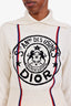Christian Dior White Cashmere Dioralps Stand-Collar Sweater Size 4