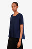 Akris Punto Blue Wool Embroidered T-Shirt Estimated Size S