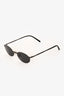 Brunello Cucinelli Black Oval Titanium Sunglasses